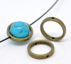 Picture of Antique Bronze Circle Bead Frames(Fits 14mm Bead) 18mm, sold per packet of 30