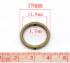 Picture of Antique Bronze Circle Bead Frames(Fits 14mm Bead) 18mm, sold per packet of 30