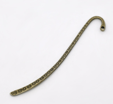 Antique Bronze Bookmarks With Loop 8.5cm(3-3/8"), sold per packet of 10