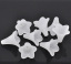 Immagine di Acrilato Separatori Perline Giglio Fiore Bianco Smerigliato Circa 22mm x 22mm, Foro: Circa 1.8mm, 50 Pz
