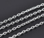 Picture of Iron Based Alloy Textured Link Cable Chain Findings Silver Plated 5x3mm(2/8"x1/8"), 10 M