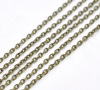 Picture of Iron Based Alloy Textured Link Cable Chain Findings Antique Bronze 4x2.5mm(1/8"x1/8"), 10 M