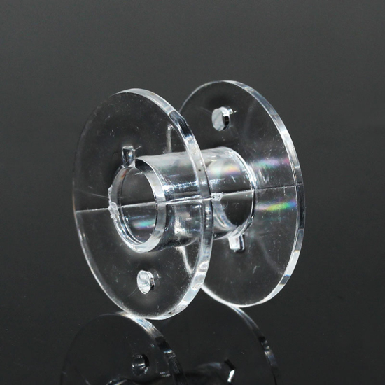 Picture of Plastic Bobbin Spools Clear 20mm x11mm( 6/8" x 3/8"), 50 PCs