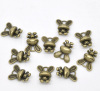 亜鉛合金 チャーム ウサギ 動物 銅古美 16mm x 13mm、 30 個 の画像