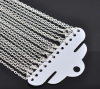 Picture of Iron Based Alloy Textured Link Cable Chain Necklace Silver Plated 50.9cm(20") long, Chain Size: 4.2x2.8mm(1/8"x1/8"), 12 PCs