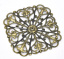 Picture of Antique Bronze Filigree Stamping Wraps Connectors 5x5cm, sold per packet of 30