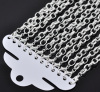 Picture of Zinc Metal Alloy Lobster Clasp Link Cable Chain Bracelets Silver Plated Fit Clip On Charms 20cm(7 7/8") long, 12 PCs