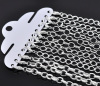 Picture of Zinc Metal Alloy Lobster Clasp Link Chain Bracelets Mixed Silver Plated 21cm(8 2/8") long, 12 PCs