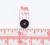 Picture of Black Rondelle Natural Wood Spacer Beads 8mm, sold per packet of 1000