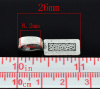 Picture of Zinc Based Alloy Glue On Bails Rectangle Antique Silver Color 26mm x 8mm, 7 PCs