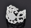 Immagine di Ottone Regolabile Anello Tondo Bianco Basi per Cabochon Addetti 8.0mm 18.3mm(US ) 20 Pz
