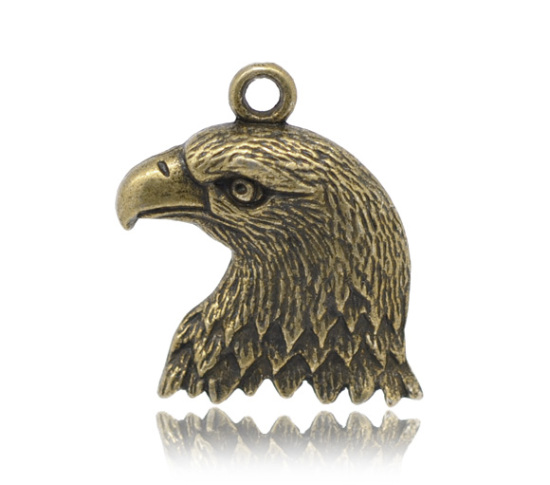 Picture of Antique Bronze Eagle Charms Pendants 22x20mm, sold per packet of 30