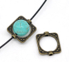 Picture of Antique Bronze Square Bead Frames(Fits 10mm Bead) 15x14mm, sold per packet of 100