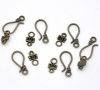 Picture of Antique Bronze Hook Toggle Clasps Findings 23x10mm 14x8mm, sold per packet of 50 sets