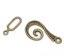 Picture of Zinc Based Alloy Toggle Clasps Swirl Antique Bronze 26mm x 13mm 16mm x 6mm, 30 Sets