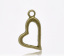 Picture of Antique Bronze Heart Charms Pendants 20x11mm, sold per packet of 100