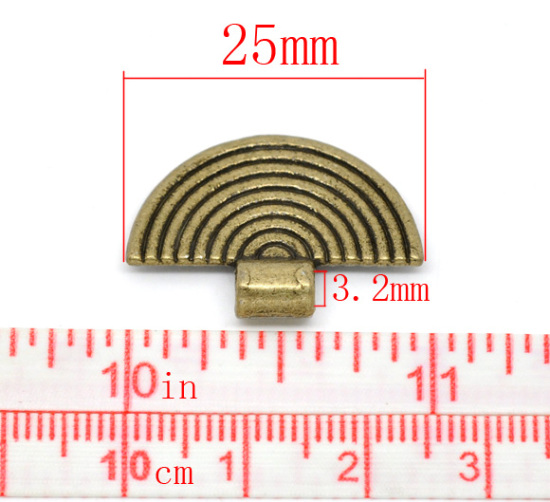 Picture of Antique Bronze Glue on Bail 25x17mm, sold per packet of 30