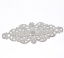 Image de Connecteurs de Bijoux Estampe en Filigrane Creux en Alliage de Fer Vigne de Fleurs Gravé Argent Mat 61mm x 24mm, 50 Pcs