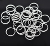 Picture of 1mm Iron Based Alloy Double Split Jump Rings Findings Round Silver Plated 16mm Dia, 100 PCs