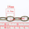Bild von 10 Strange Eisenlegierung Offen Kreuz Gliederketten Bronzefarbe 18x11mm