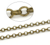 Picture of Iron Based Alloy Soldered Rolo Chain Findings Antique Bronze 2.5mm( 1/8") Dia, 10 M