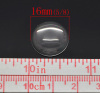 Picture of Transparent Glass Dome Seals Cabochons Round Flatback Clear 16mm( 5/8") Dia, 50 PCs