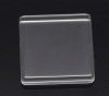 Picture of Transparent Glass Tile Seals Cabochons Square Flatback Clear 25mm(1") x 25mm(1"), 10 PCs
