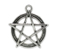 Picture of Zinc Based Alloy Pentacle Pentagram Pendants Round Antique Silver Color 31mm(1 2/8") x 28mm(1 1/8"), 20 PCs