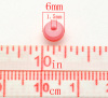 Bild von Harz Perlen Kugel zufällig gemischt bunt gestreift 6mm D Loch: 1.5mm 500 Stück