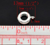 Bild von European Stil Kupfer Element Verslbert Perlen für European Runde Kette 12mm x9mm, 10 Stück