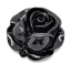 Picture of Resin Embellishments Flower Black 27mm(1 1/8") x 27mm(1 1/8"), 2 PCs