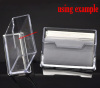 Image de Cartes de Visite en Plastique Forme Cube Transparent 10.5cm x4.5cm x4.5cm, 1 Pièce