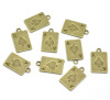 Picture of Zinc Based Alloy Charms Poker Antique Bronze Spade A Carved 21mm x 13mm, 30 PCs