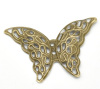 Bild von Bronzefarben Schmetterling Filigran Verbinder 4.1x2.9cm.Verkauft eine Packung mit 50