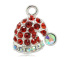 Imagen de Colgantes Aleación del Metal Del Zinc de Sombrero Argentado Rhinestone Multicolor 19.0mm x 18.0mm, 10 Unidades 