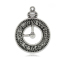 Picture of Antique Silver Color Clock Charm Pendants 32x24mm(1-1/4"x1"), sold per packet of 20