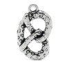 Picture of Zinc Based Alloy Charms Pretzel Antique Silver Color 23mm( 7/8") x 13mm( 4/8"), 20 PCs