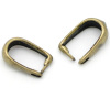 Bild von Messing Collierschlaufe Anhängerschlauf​e Hufeisen Bronzefarbe 10mm x 6mm 30 Stück