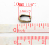 Bild von Messing Collierschlaufe Anhängerschlauf​e Hufeisen Bronzefarbe 10mm x 6mm 30 Stück