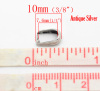 Picture of Brass Pendant Pinch Bails Clasps Horseshoe Antique Silver Color 10mm( 3/8") x 6mm( 2/8"), 30 PCs                                                                                                                                                              