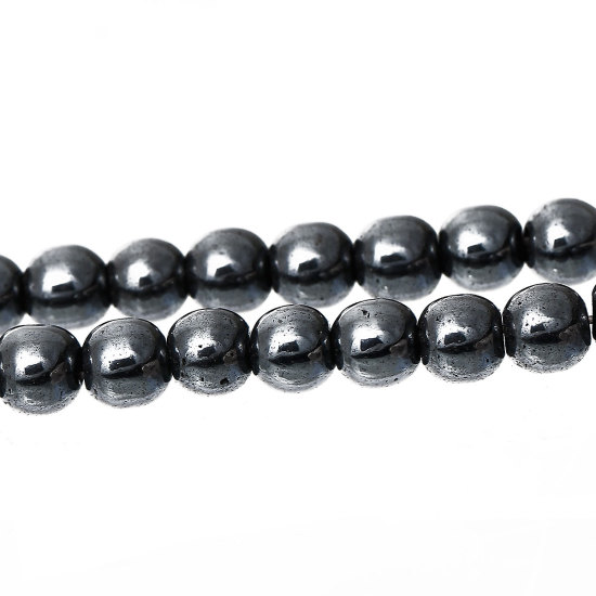 Bild von Schwarz Hämatit Rund Perlen Beads 8mm.Verkauft eine Packung mit 1 Strang