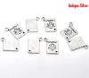 Picture of Zinc Based Alloy Charms Passport Antique Silver Color Message "passport" Carved 18mm( 6/8") x 12mm( 4/8"), 40 PCs