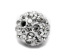 Image de 3 Perles Strass Clair Pavé Boule 8mm Dia.
