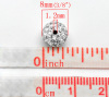 Picture of Clear Pave Rhinestone Ball Beads. Fits Shamballa Bracelet 8mm, sold per packet of 3