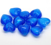 Bild von Murano Glasperlen Herz Blau Folie 20mm x 20mm Loch:ca. 2.4mm, 10 Stücke