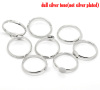 Imagen de Base Anillos Soporta a cabachones Ajustable Latón de Ronda Tono de Plata (Apta 6mm Dia) 15.5mm (US Size 4.75) 30 Unidades
