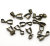 Picture of Zinc Based Alloy Pendant Pinch Bails Clasps Antique Bronze 17mm x 7mm, 25 PCs