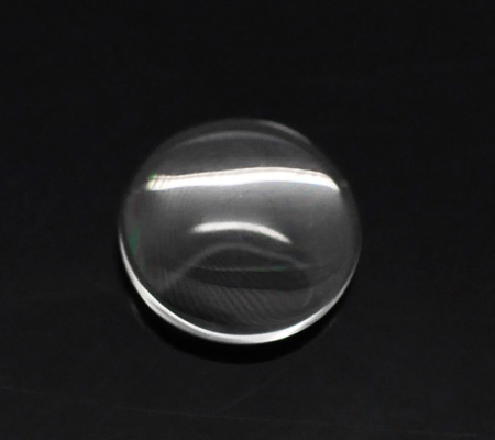 Transparent Glass Dome Seals Cabochons Round Flatback Clear 12mm( 4/8") Dia, 100 PCs