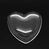 Imagen de 100 PCs Glass Dome Seals Cabochon Heart Flatback Transparent Clear 25mm x 25mm