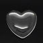 Image de 100 Pcs Cabochon Dôme en Verre Cœur Dos Plat Transparent 25mm x 25mm